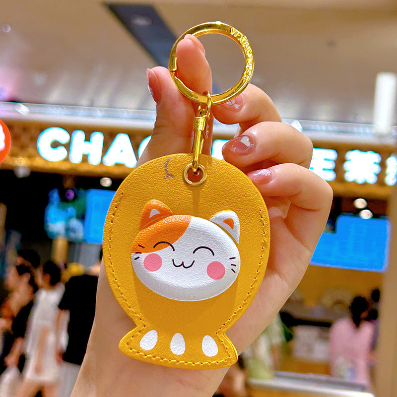 Wholesale Creative Small Animal Access Card Sets, Leather Keychains